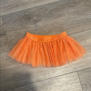 Bmagical Orange Glitter Tulle Mini Skirt Size 2T‎